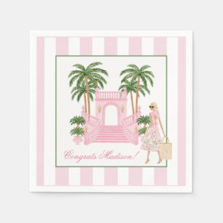 Preppy Palm Beach Bridal / Bachelorette Party Napkin