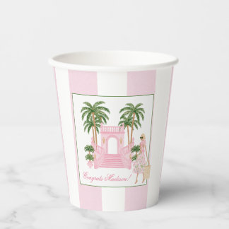 Preppy Palm Beach Bridal / Bachelorette Party Paper Cups