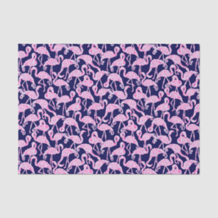 Preppy Palm Beach Print Pink & Navy Flamingos Tissue Paper