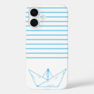 Preppy Paper Sailboat  iPhone 16 Case