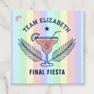 Preppy Pastel Final Fiesta Team Bride Bachelorette Favour Tags