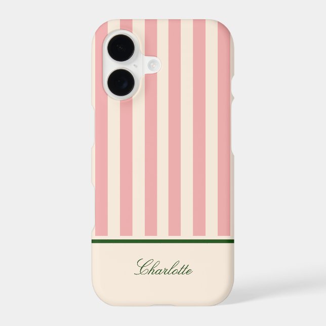 Preppy Pastel Pink Striped (Back)