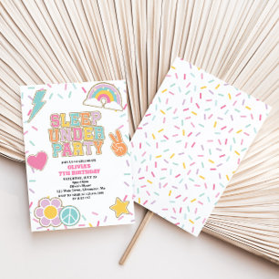 Preppy Patch Sleep Under Birthday Invitation