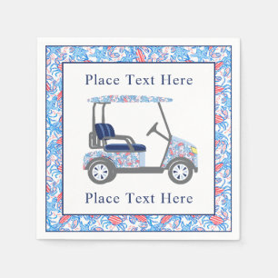 Preppy Patriotic Crabs Golf Cart Napkin