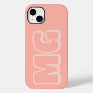 Preppy Peach Monogram Case-Mate iPhone 14 Plus Case