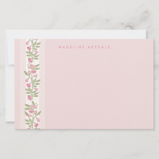 Preppy Personalized floral Stationery (Front)