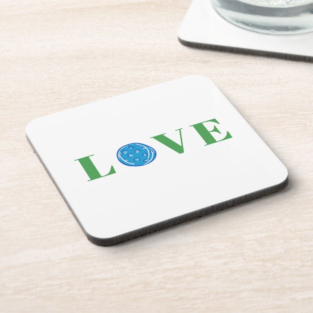 Preppy Pickleball Love Coaster (Left Side)