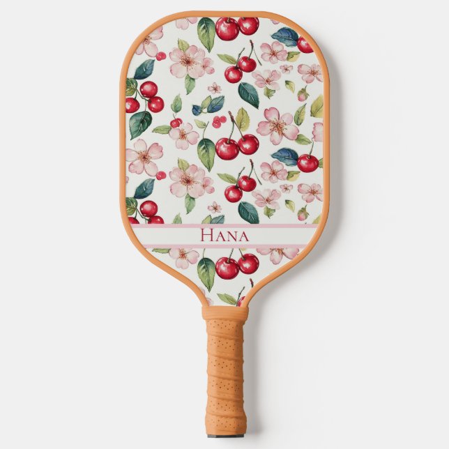 Preppy Pickleball Paddle - Cherry Blossom (Front)