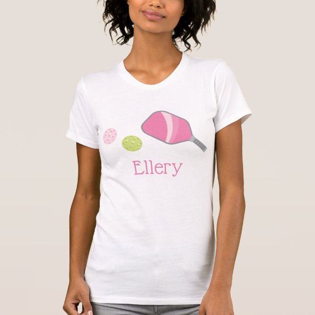Preppy Pickleball Personalised T-Shirt (Front)
