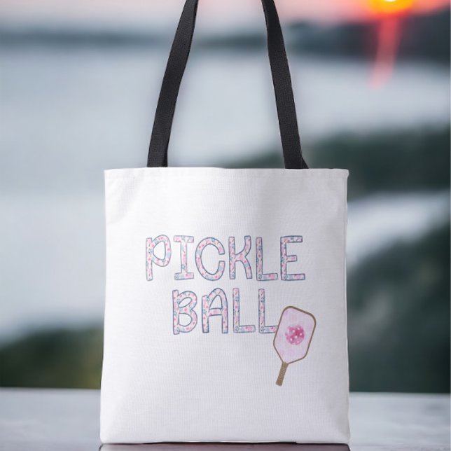 Preppy Pickleball Personalised Tote Bag (Creator Uploaded)