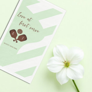 Preppy Pickleball Stripes Wedding Napkin