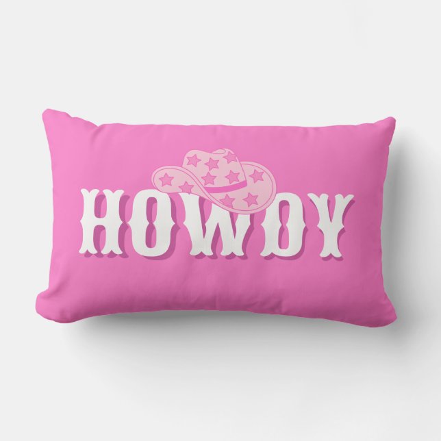Preppy Pillow, Preppy Cow Girl  Lumbar Cushion (Front)