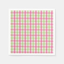 Preppy Pink and Green Plaid