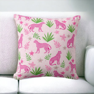 Preppy Pink Cheetah Cushion