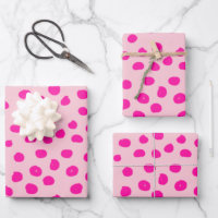 Preppy Pink Dots Modern Animal Print Spots
