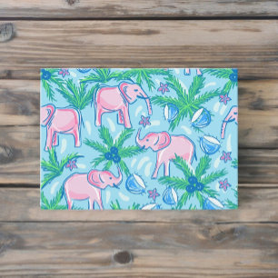 Preppy Pink Elephant Card