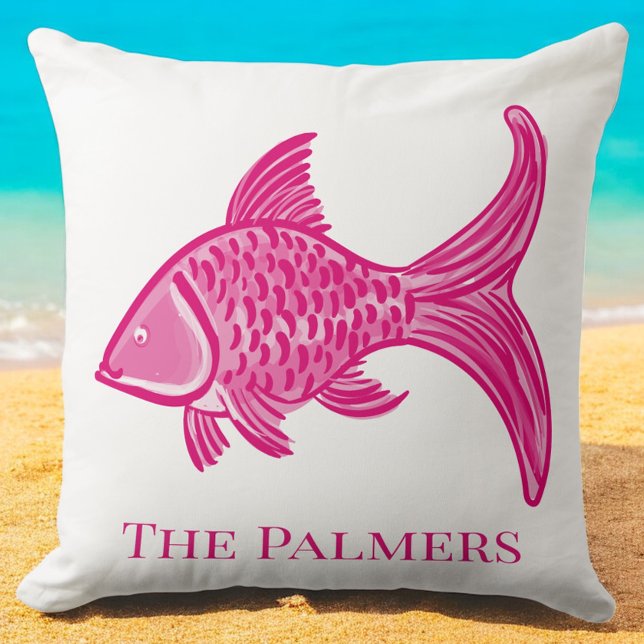 Preppy Pink Fish Custom Cushion (Creator Uploaded)
