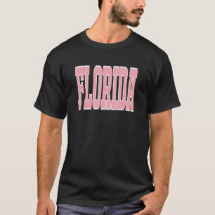 Preppy Pink Florida Beach T-Shirt