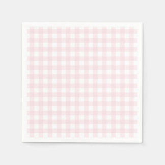 Preppy Pink Gingham Birthday Party Napkin