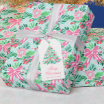Preppy Pink & Green Christmas Tree Gift Tags<br><div class="desc">PreppyPrint.com - Celebrate Christmas in style! Add your personalised touch. Transfer this design onto the products of your choice too! Please visit my designer store,  PreppyPrint.com,  for coordinating items.</div>