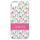 Preppy Pink Green Teal Tennis Pattern Personalised