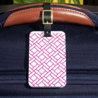Preppy & Pink Monogram Luggage Tag