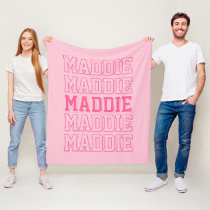 Preppy Pink Name Blanket