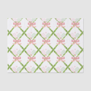 Preppy Pink Pickleball Paddle Tissue Paper