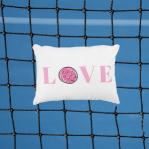 Preppy Pink Pickleball Pink Love Decorative Cushion