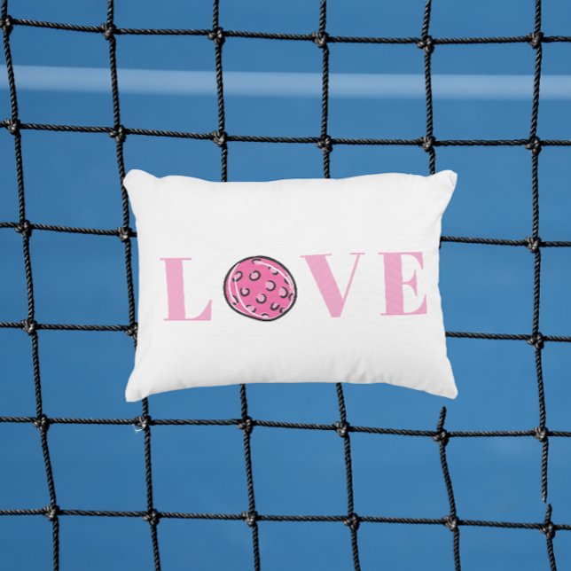 Preppy Pink Pickleball Pink Love Decorative Cushion (Creator Uploaded)
