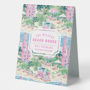 Preppy Pink Sand Castle  Beach House Wifi Password
