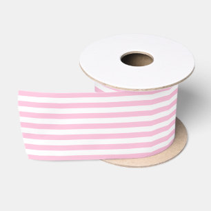 Preppy Pink Stripe Satin Ribbon
