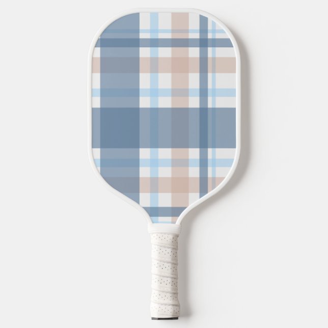 Preppy Plaid –Hampton Blue Pickleball Paddle (Front)