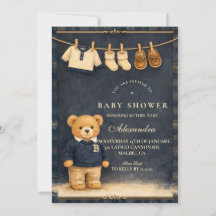 Preppy Plaid Teddy Bear Baby Shower