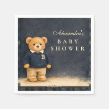 Preppy Plaid Teddy Bear Baby Shower