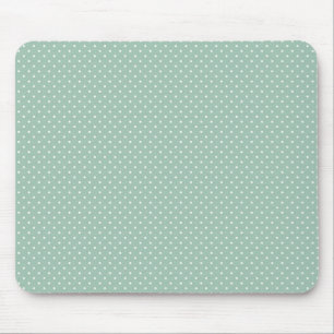 Preppy polka dot pindot mint green pattern mouse pad