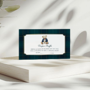 Preppy Polo Teddy Bear Diaper Raffle Card