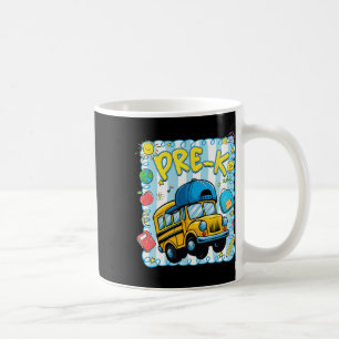 Preppy Pre-k Back To School Funny School Bus For B Coffee Mug