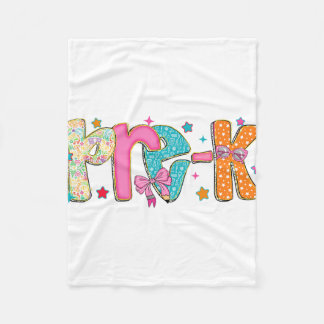 Preppy Pre-k Back To School Pre-k Grade Teachers R Fleece Blanket