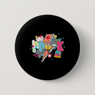 Preppy Pre-k Dream Team Preschool Back To School T 6 Cm Round Badge