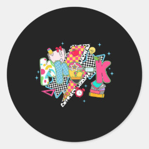 Preppy Pre-k Dream Team Preschool Back To School T Classic Round Sticker