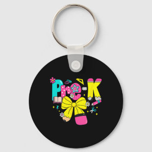 Preppy Pre-k Pencil Bow Back To School Teacher Gir Key Ring