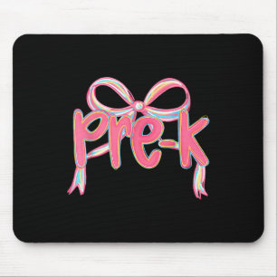 Preppy Preschool Coquette Bow Back To School Teach Mouse Pad