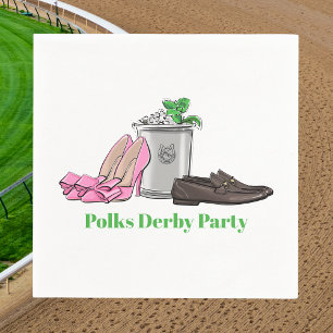Preppy Race Day Fancy Shoes Mint Julep Custom  Napkin