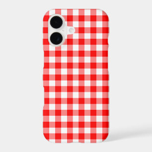 Preppy Red and White Gingham Checked