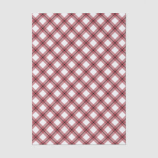 Preppy Red Argyle Plaid Tissue Paper