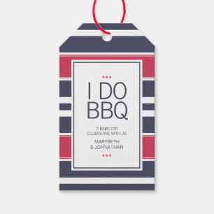 Preppy Red, White & Blue BBQ Thank You Gift Tag