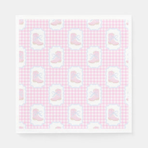Preppy Rodeo First Birthday Cowgirl Boots Napkin