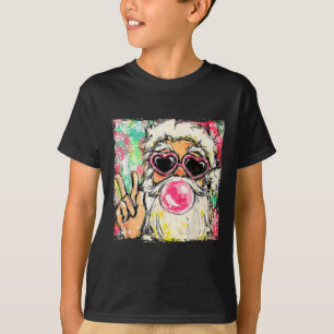 Preppy Santa Clause Blowing Bubble Gum Christmas G T-Shirt