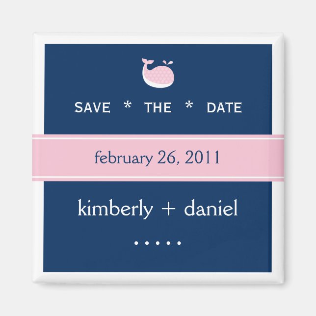Preppy Save the Date Magnet (Front)